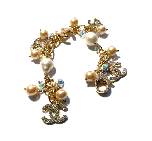 Make A Statement Repurposed  Charm Bracelet