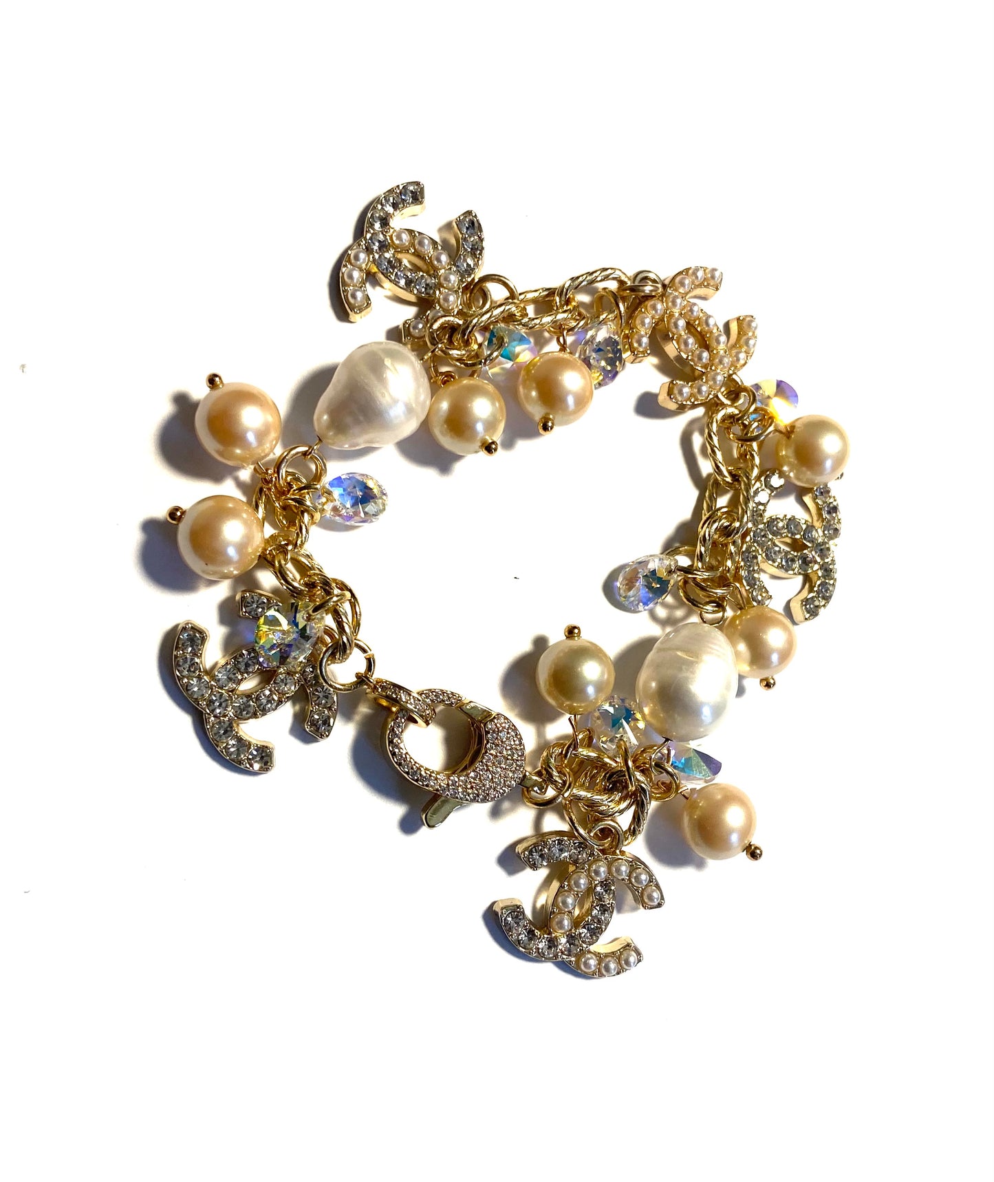 Make A Statement Repurposed  Charm Bracelet