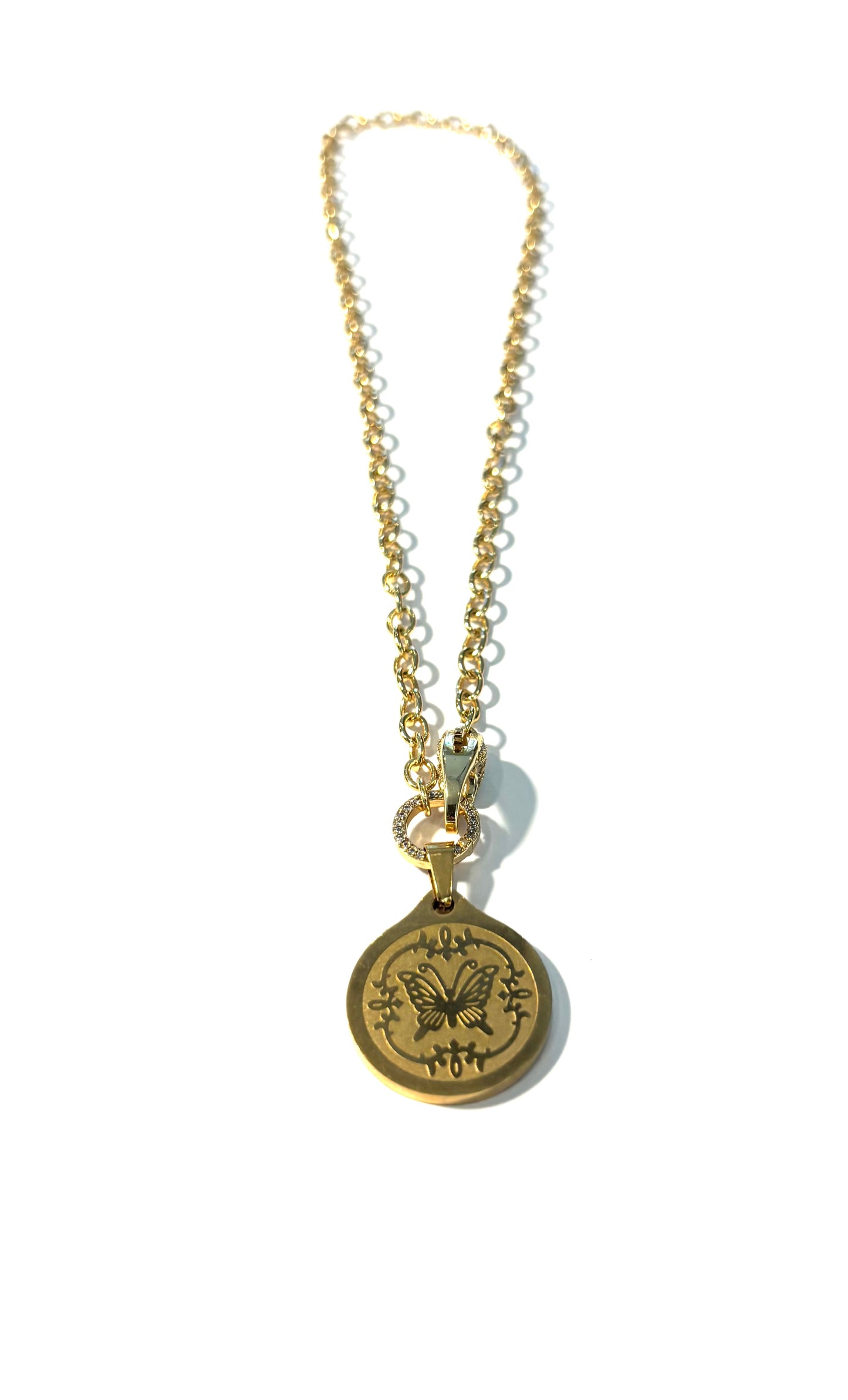 Butterfly Medallion Necklace