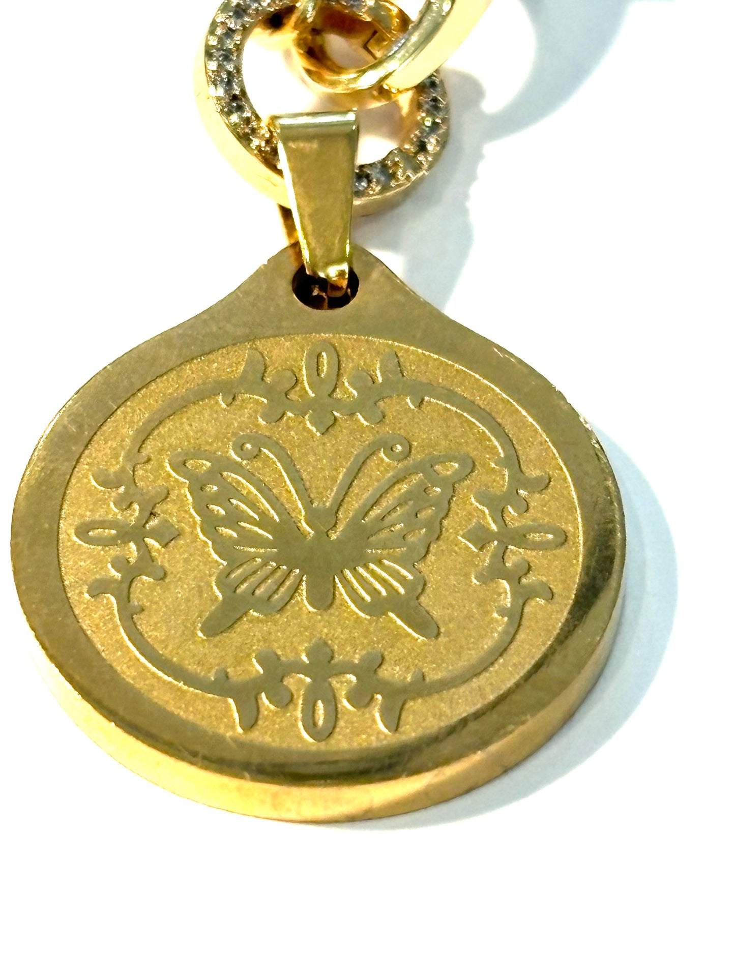 Butterfly Medallion Necklace