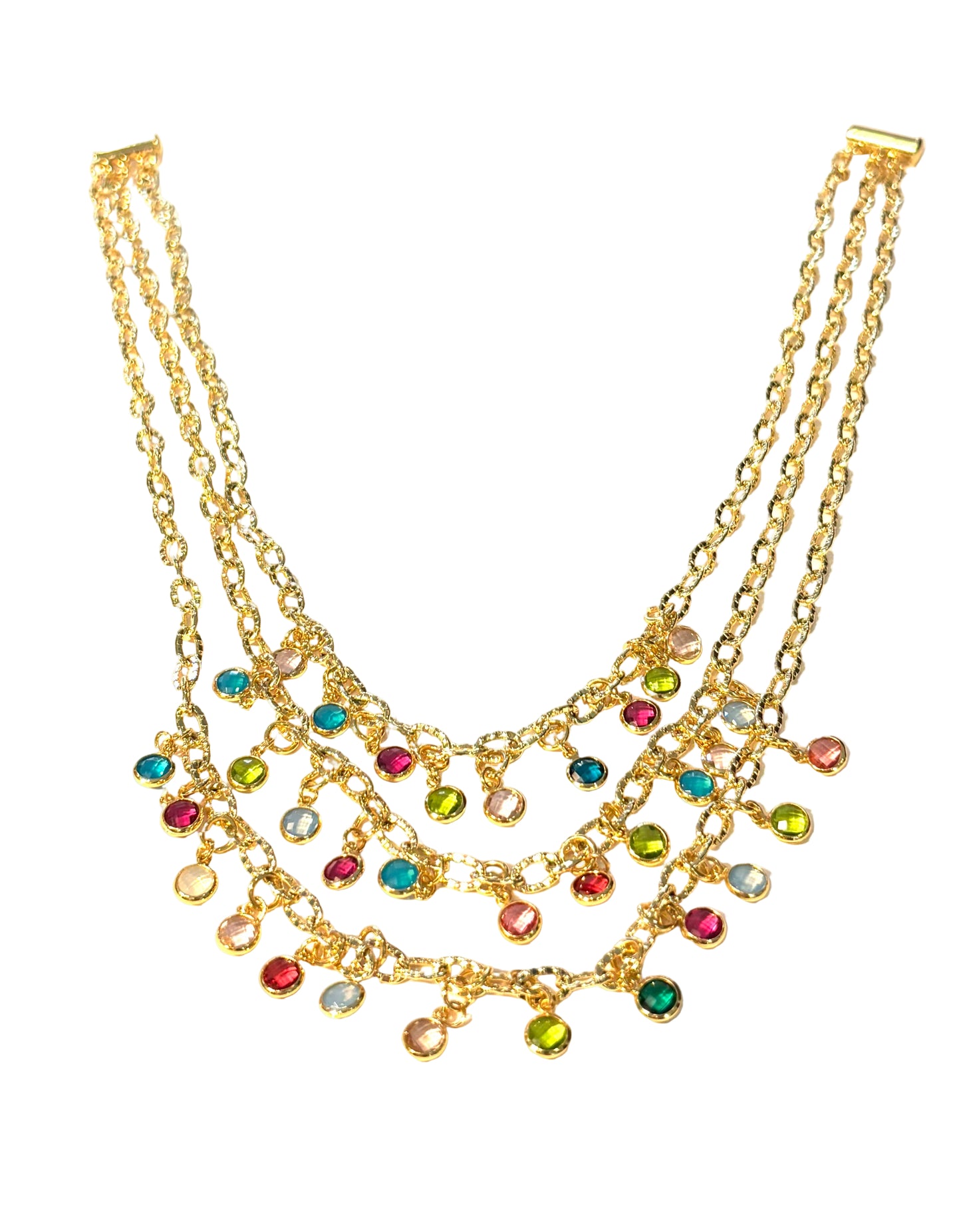 Multi Strand Rhinestone Necklace