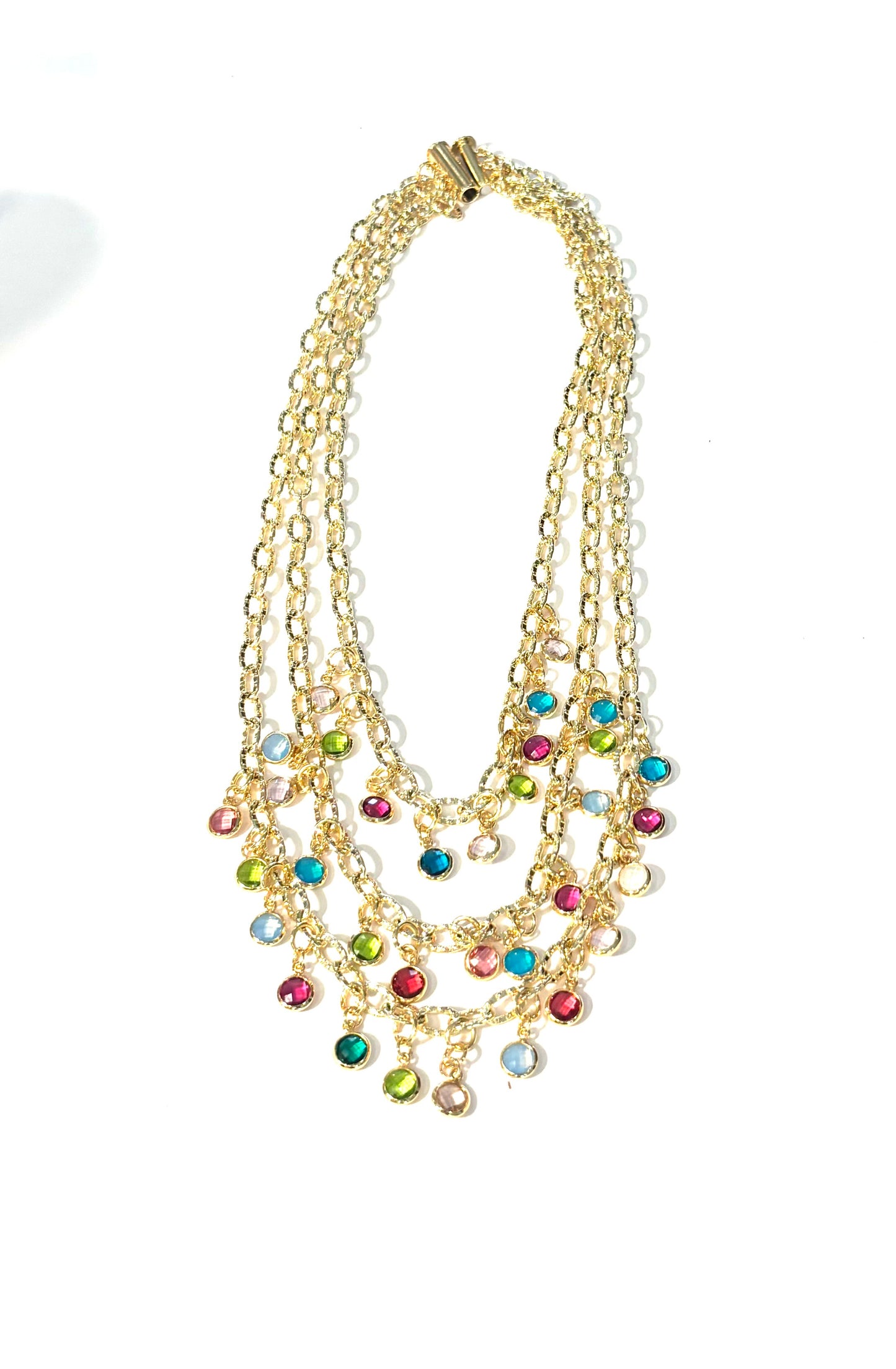 Multi Strand Rhinestone Necklace