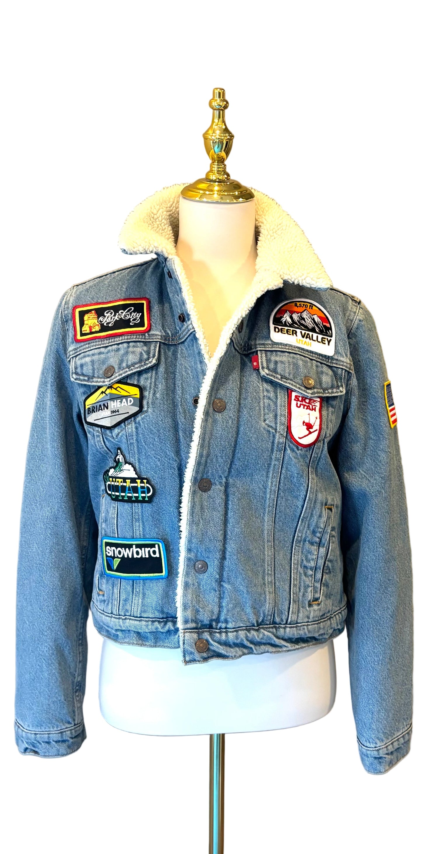 Reworked Ski Utah Denim Jacket