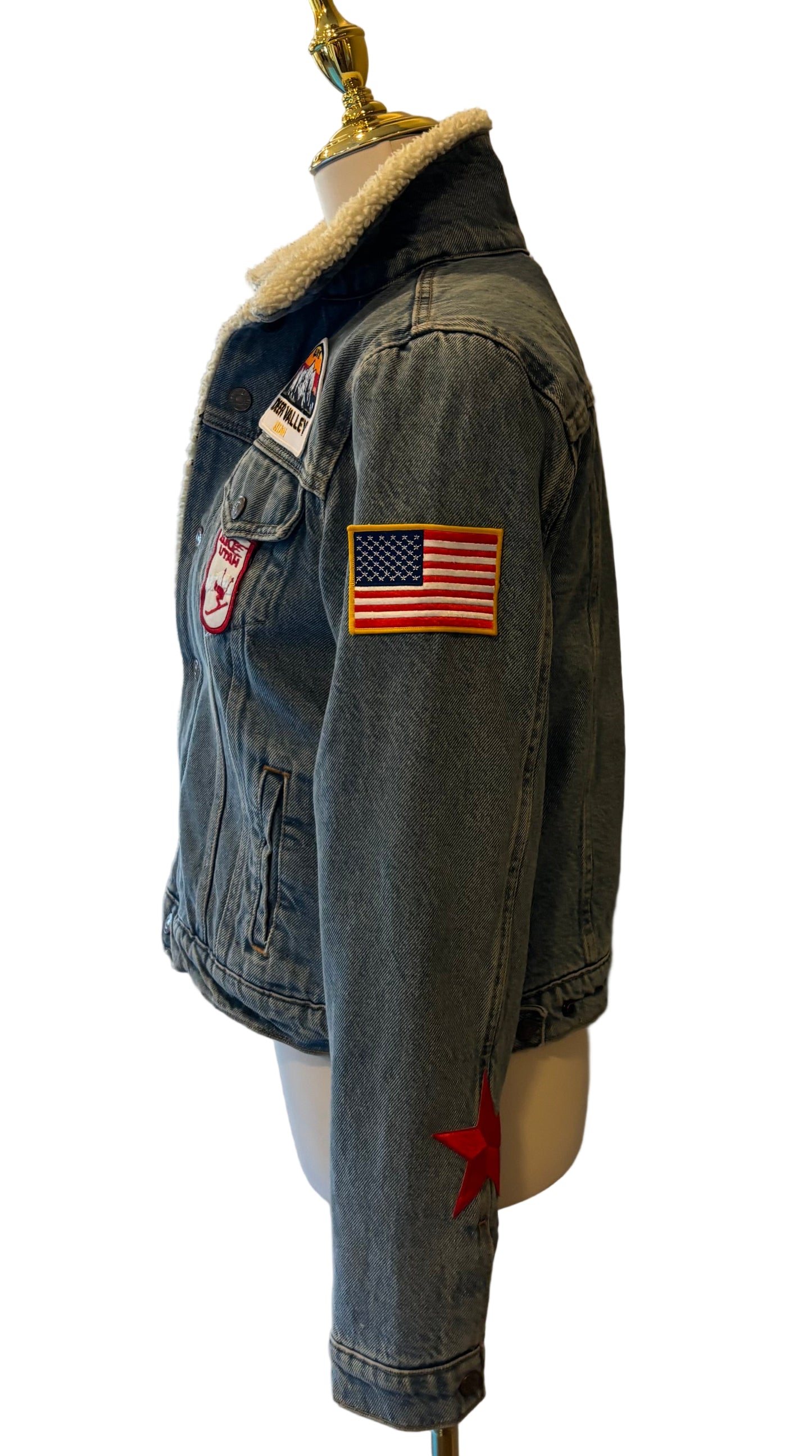 Reworked Ski Utah Denim Jacket