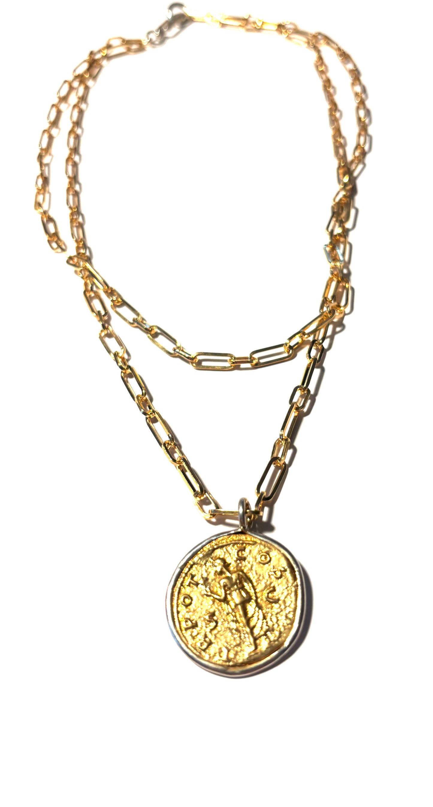 Double Strand Coin Necklace