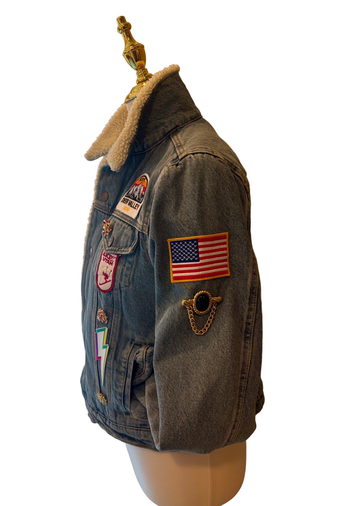 Reworked Ski Utah Denim Jacket
