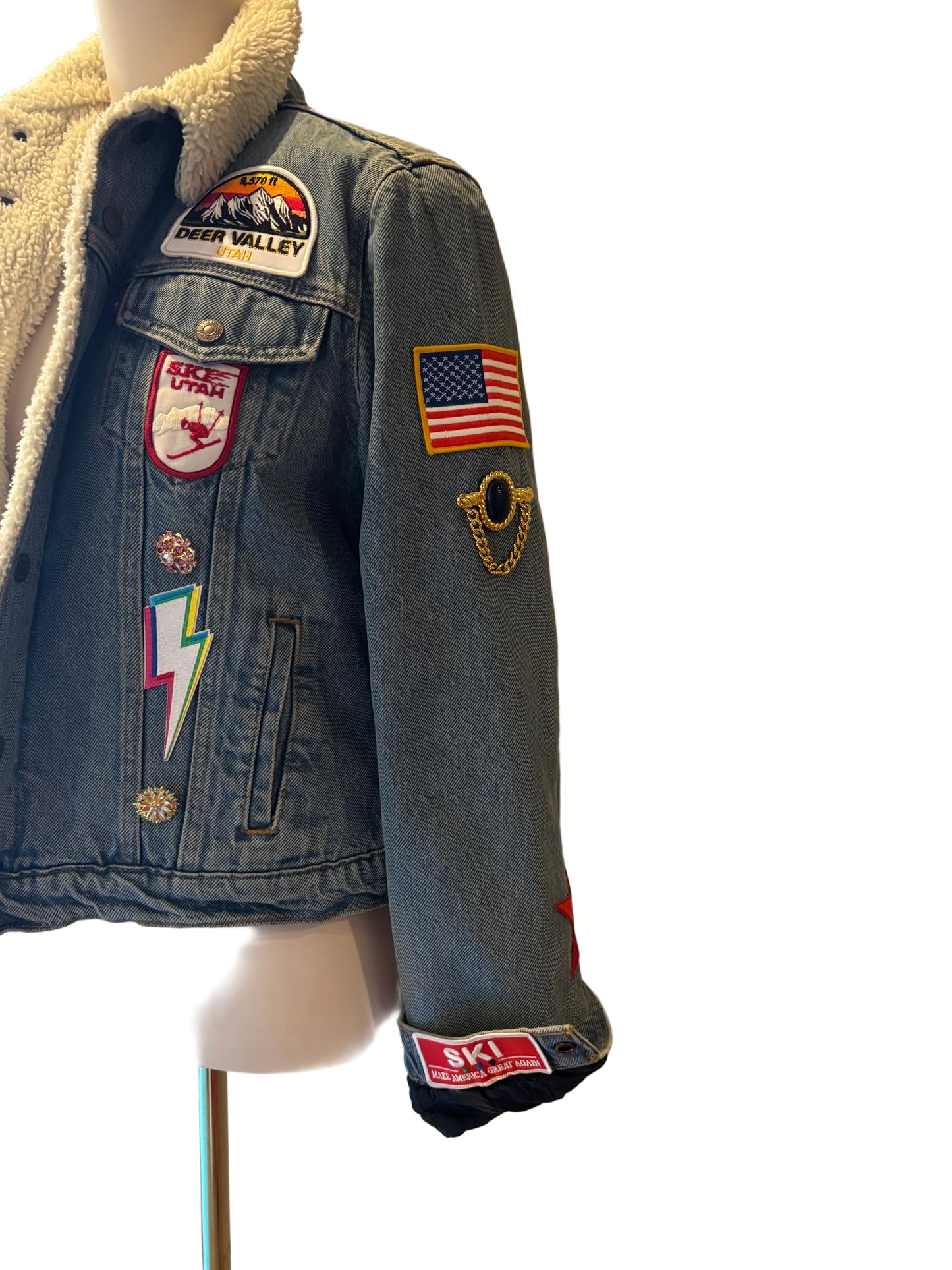 Reworked Ski Utah Denim Jacket