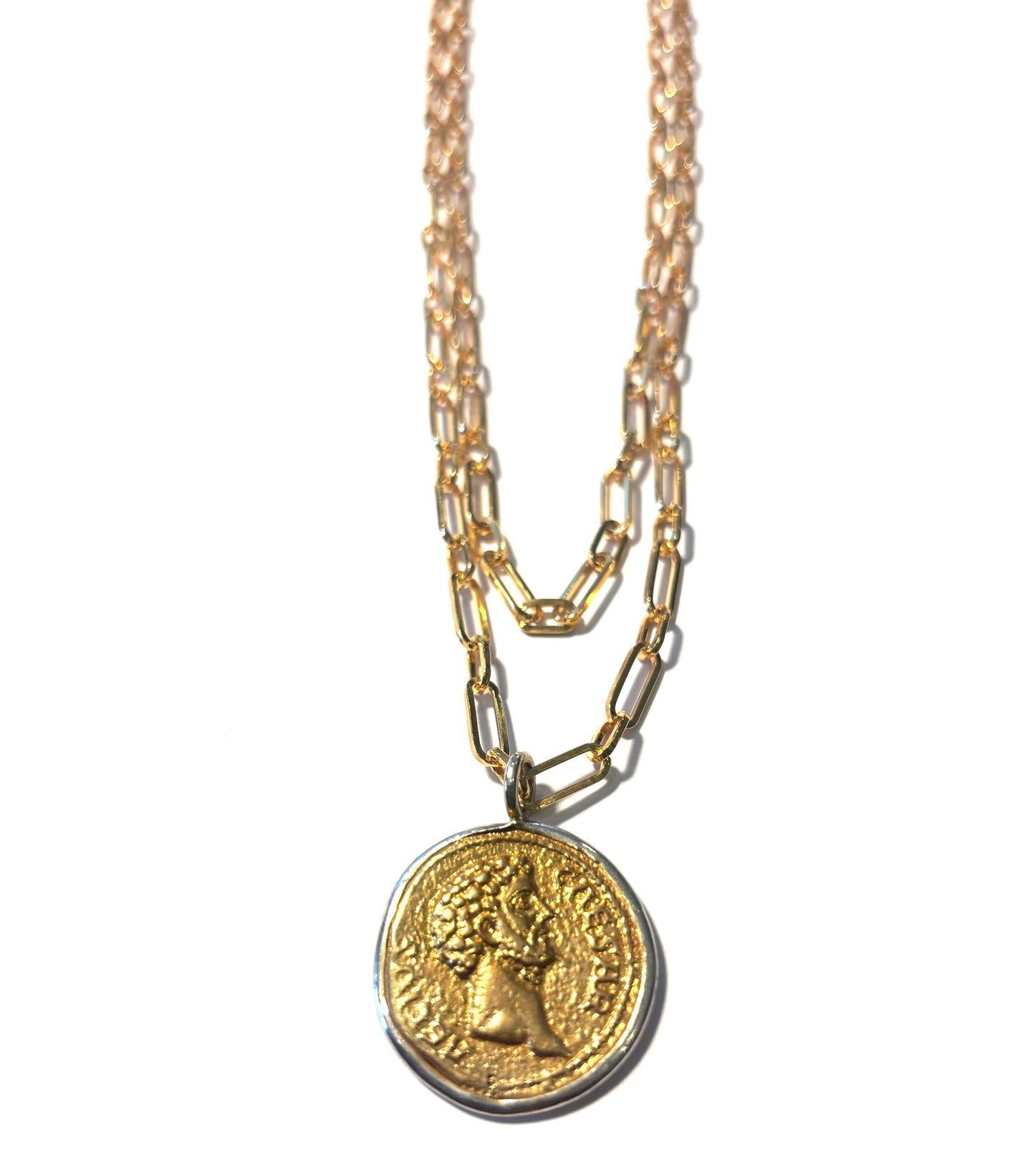 Double Strand Coin Necklace