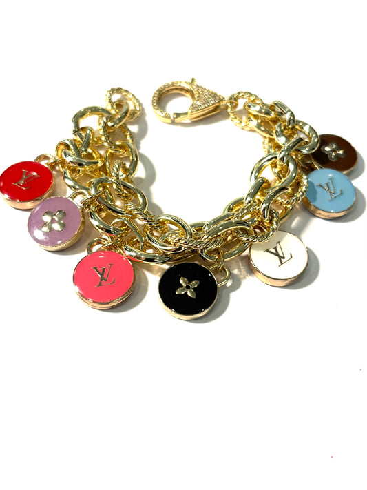 Repurposed Charming  Bracelet