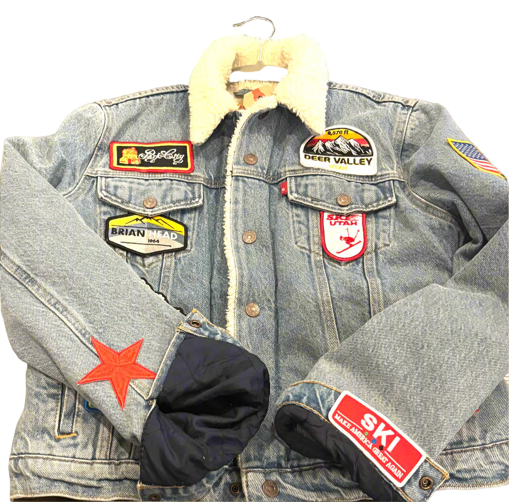 Reworked Ski Utah Denim Jacket