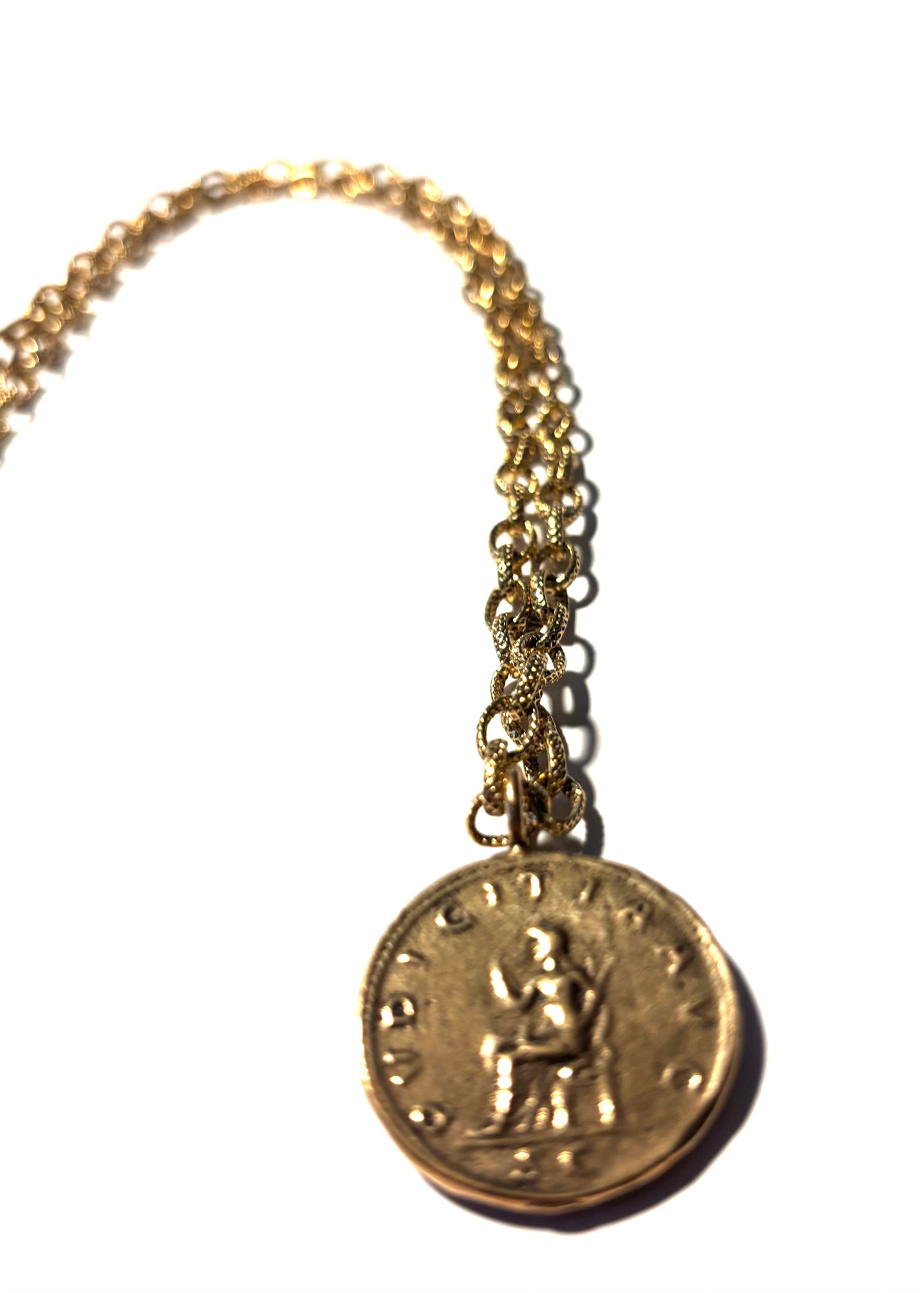 Antique Gold Coin Necklace