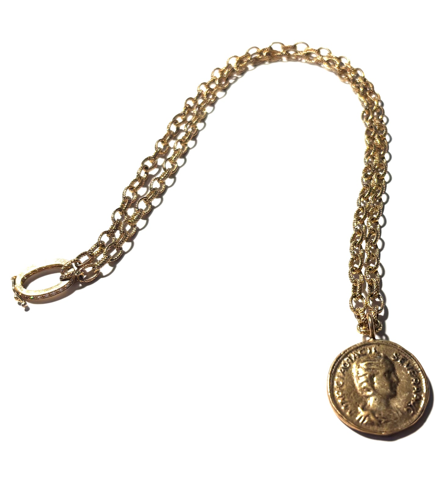 Antique Gold Coin Necklace