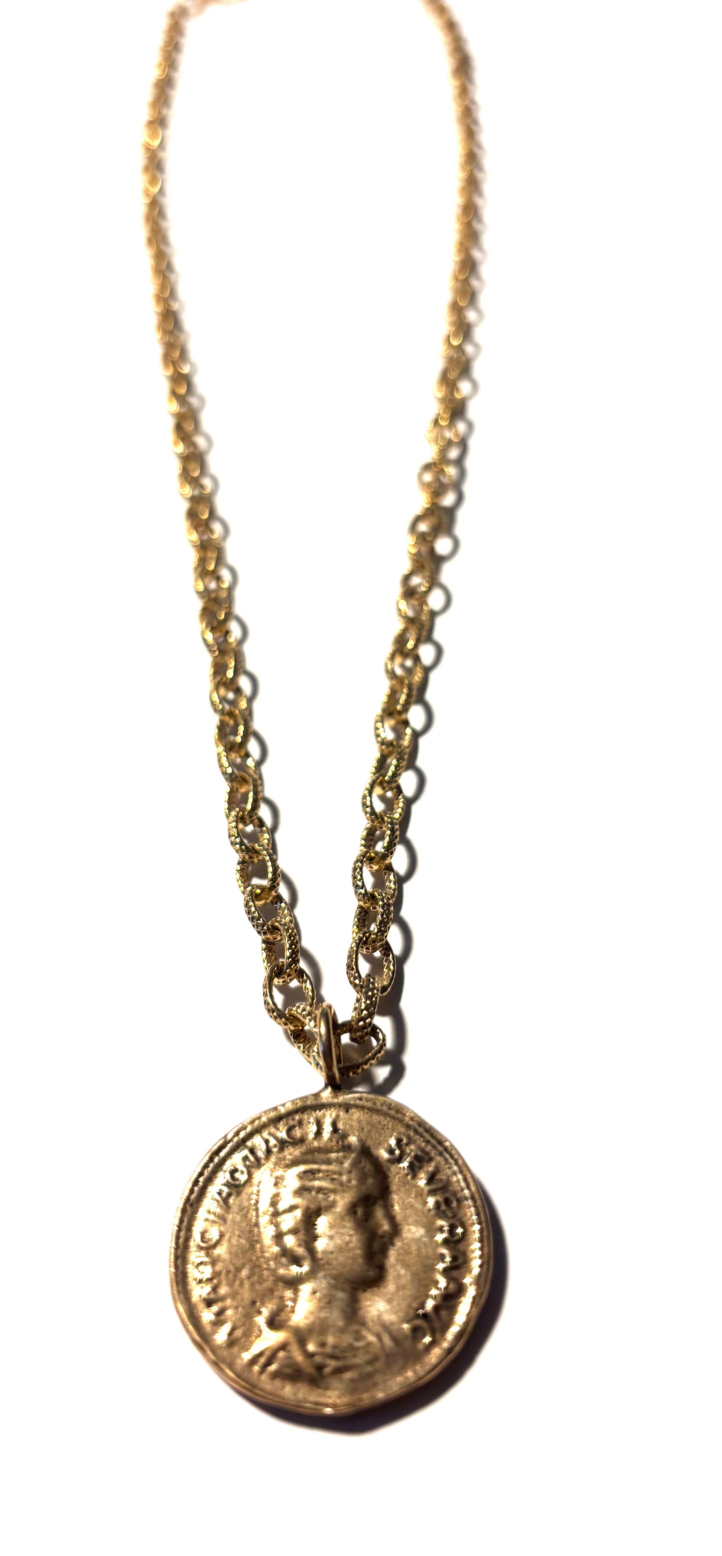 Antique Gold Coin Necklace