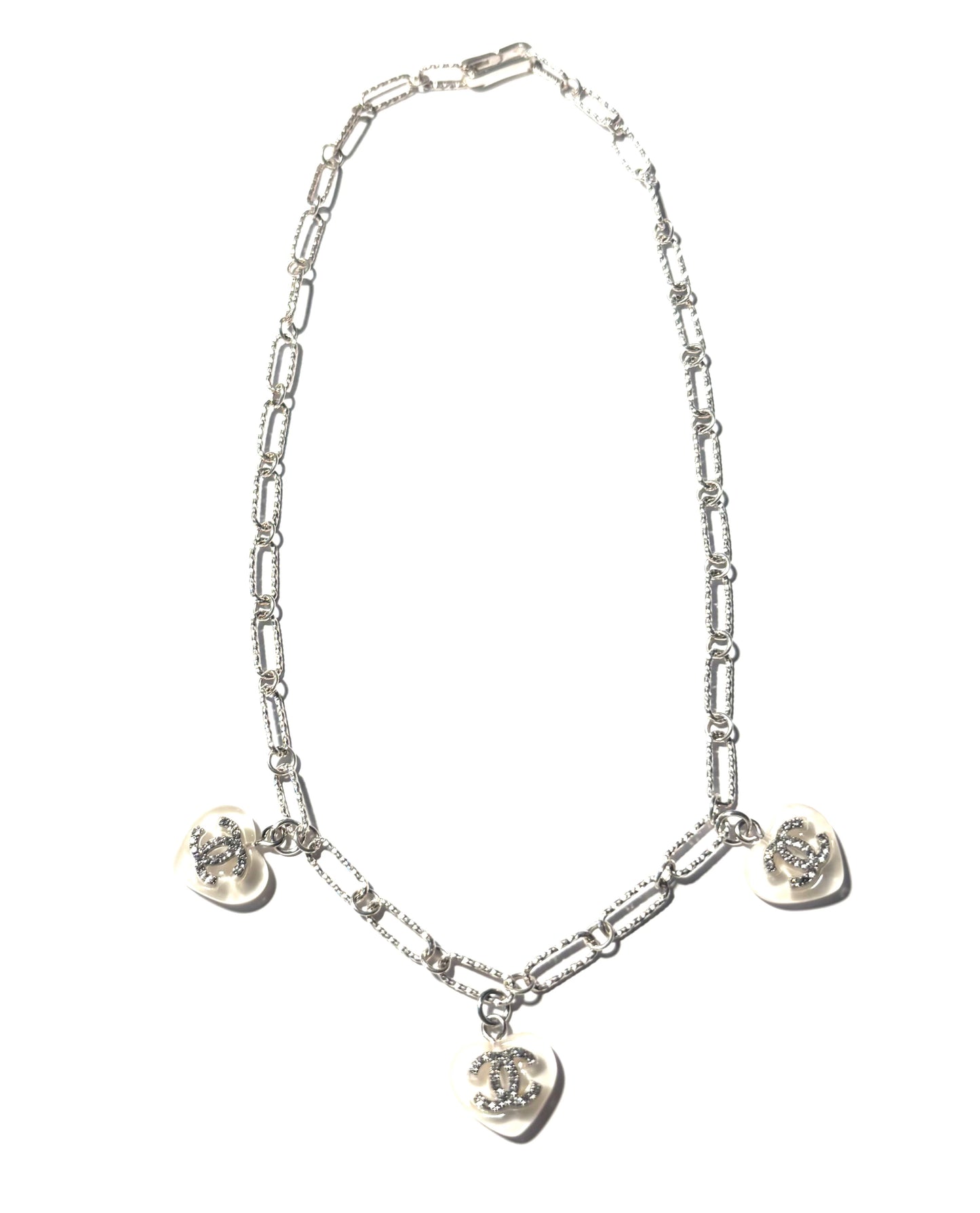 Repurposed Three Hearts Necklace