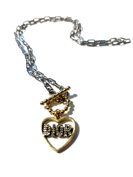 Repurposed Heart Necklace